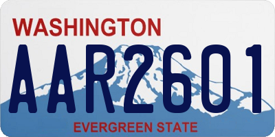 WA license plate AAR2601