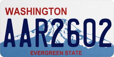 WA license plate AAR2602