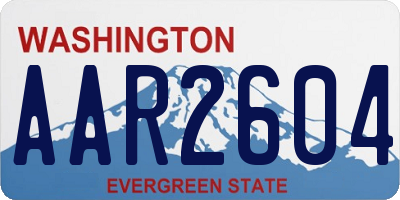 WA license plate AAR2604