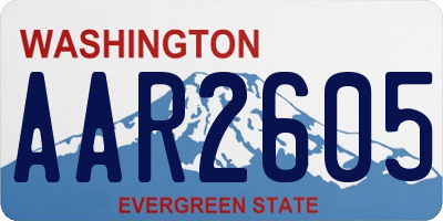 WA license plate AAR2605