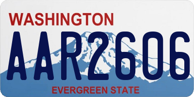 WA license plate AAR2606