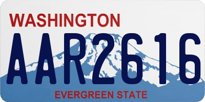 WA license plate AAR2616