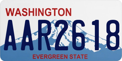 WA license plate AAR2618