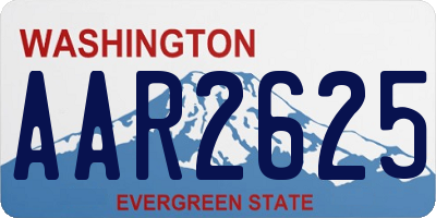 WA license plate AAR2625
