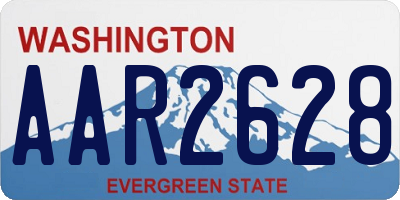 WA license plate AAR2628