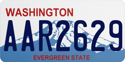 WA license plate AAR2629
