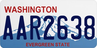 WA license plate AAR2638
