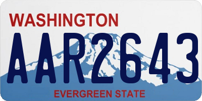WA license plate AAR2643