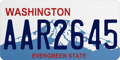WA license plate AAR2645