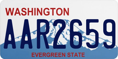 WA license plate AAR2659