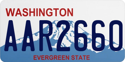 WA license plate AAR2660