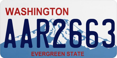 WA license plate AAR2663