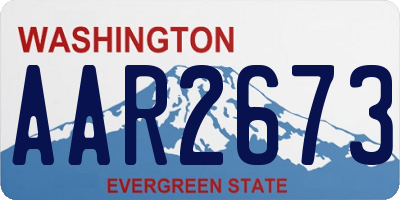 WA license plate AAR2673