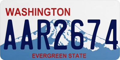 WA license plate AAR2674