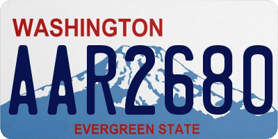 WA license plate AAR2680