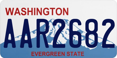 WA license plate AAR2682