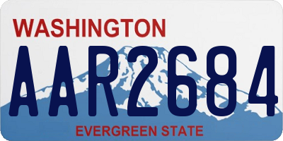 WA license plate AAR2684