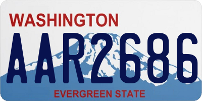 WA license plate AAR2686