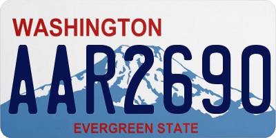 WA license plate AAR2690