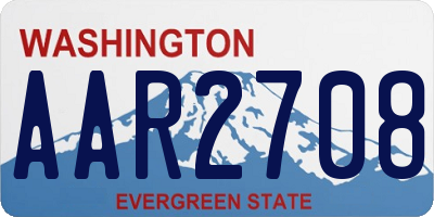 WA license plate AAR2708