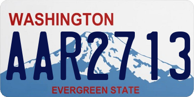 WA license plate AAR2713