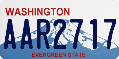 WA license plate AAR2717