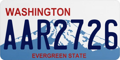 WA license plate AAR2726