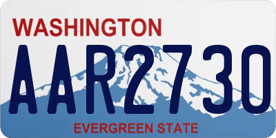 WA license plate AAR2730