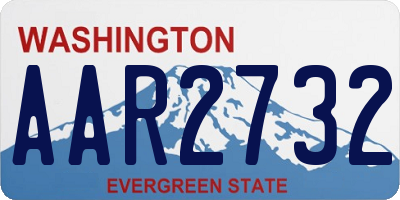 WA license plate AAR2732