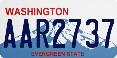 WA license plate AAR2737