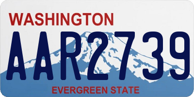 WA license plate AAR2739