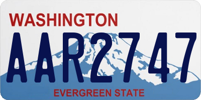WA license plate AAR2747