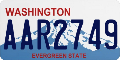 WA license plate AAR2749