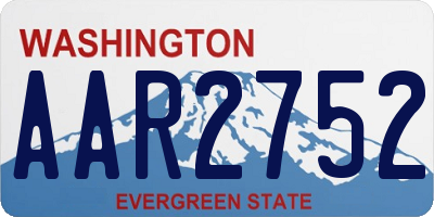 WA license plate AAR2752