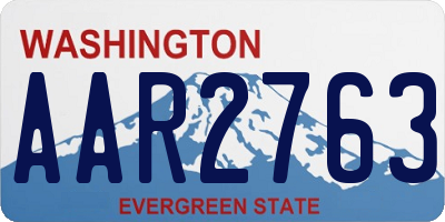 WA license plate AAR2763