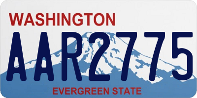 WA license plate AAR2775