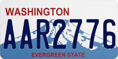 WA license plate AAR2776