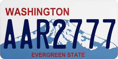 WA license plate AAR2777