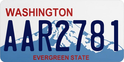 WA license plate AAR2781