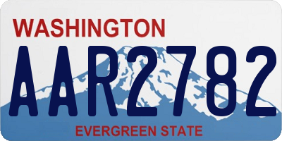 WA license plate AAR2782