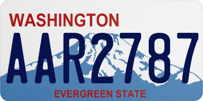 WA license plate AAR2787