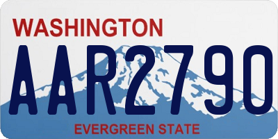 WA license plate AAR2790