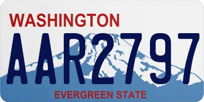 WA license plate AAR2797