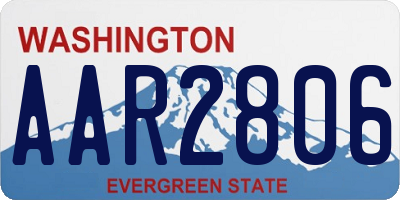 WA license plate AAR2806