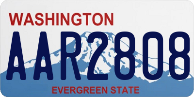 WA license plate AAR2808