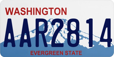 WA license plate AAR2814