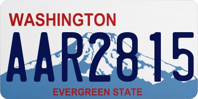 WA license plate AAR2815