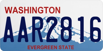 WA license plate AAR2816