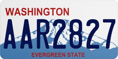 WA license plate AAR2827