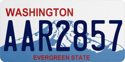 WA license plate AAR2857